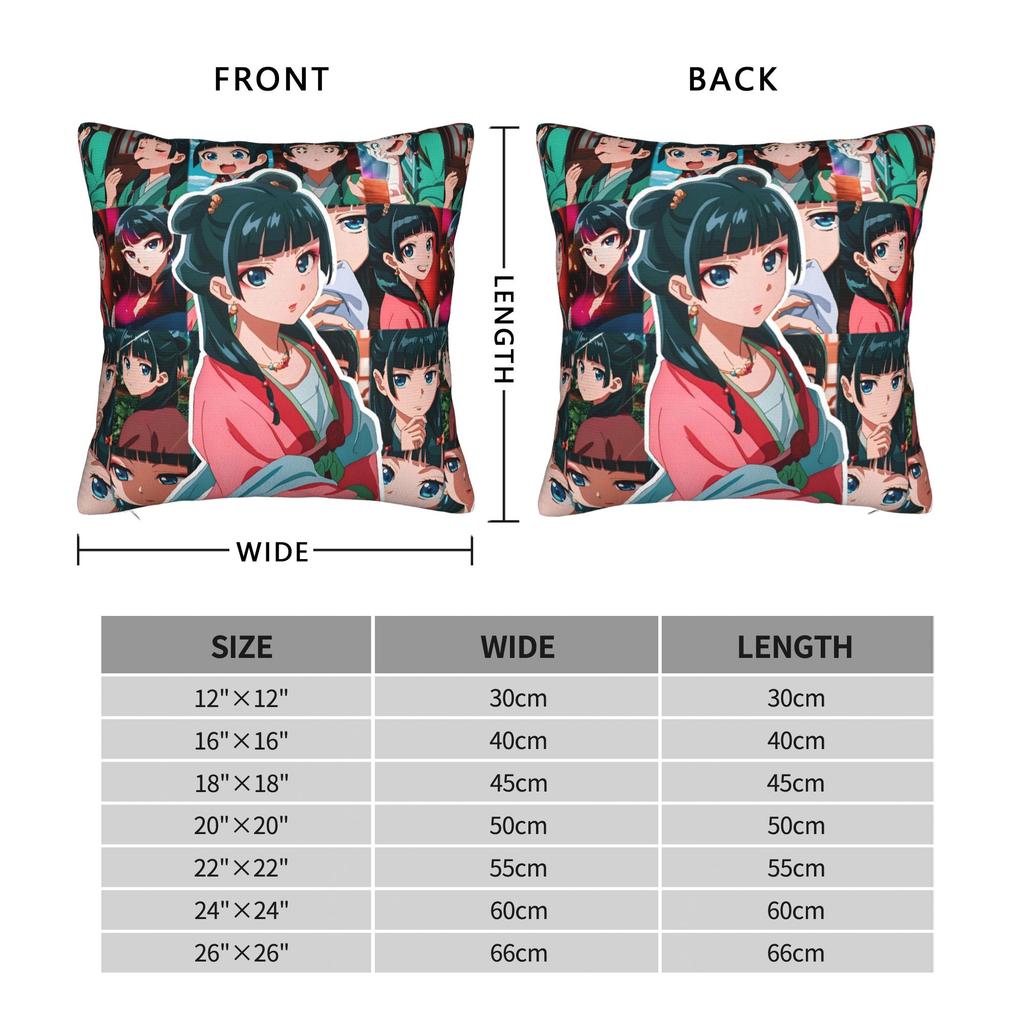 The Apothecary Diaries Maomao Pillowcase Soft Polyester Cushion Cover Decor Cartoon Anime Throw Pillow Case Cover Bed Zipper