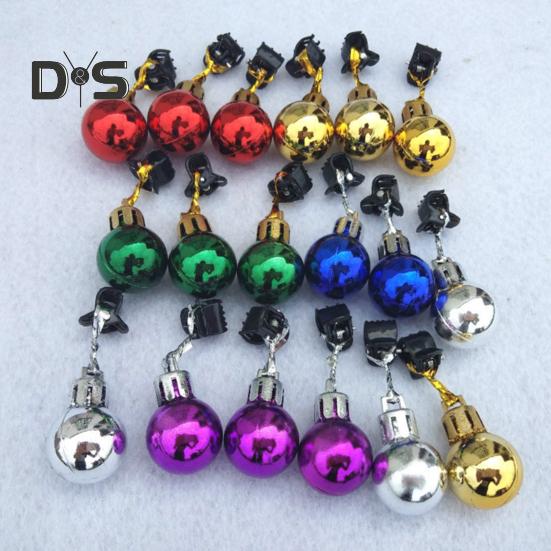 Beard Ornament Christmas Beard Jingle Bell Clip Decoration Plastic Facial Hair Bauble Clips for Holiday Party Decor