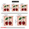 2pcs 2D Flat Printing Curtains Cherry Fruit Polyester Without Electricity Party Decorations Perfect for All Season Celebrations
