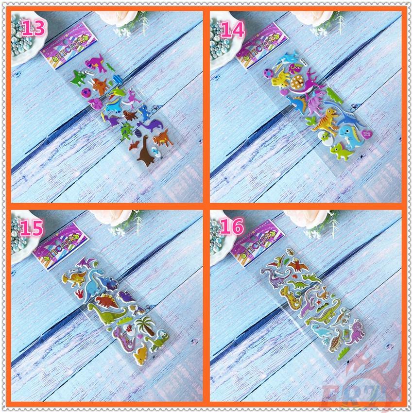 8Sheets/set Q Dinosaurs Kids Rewards Sticker Puffy Bubble KidsToys Stickers