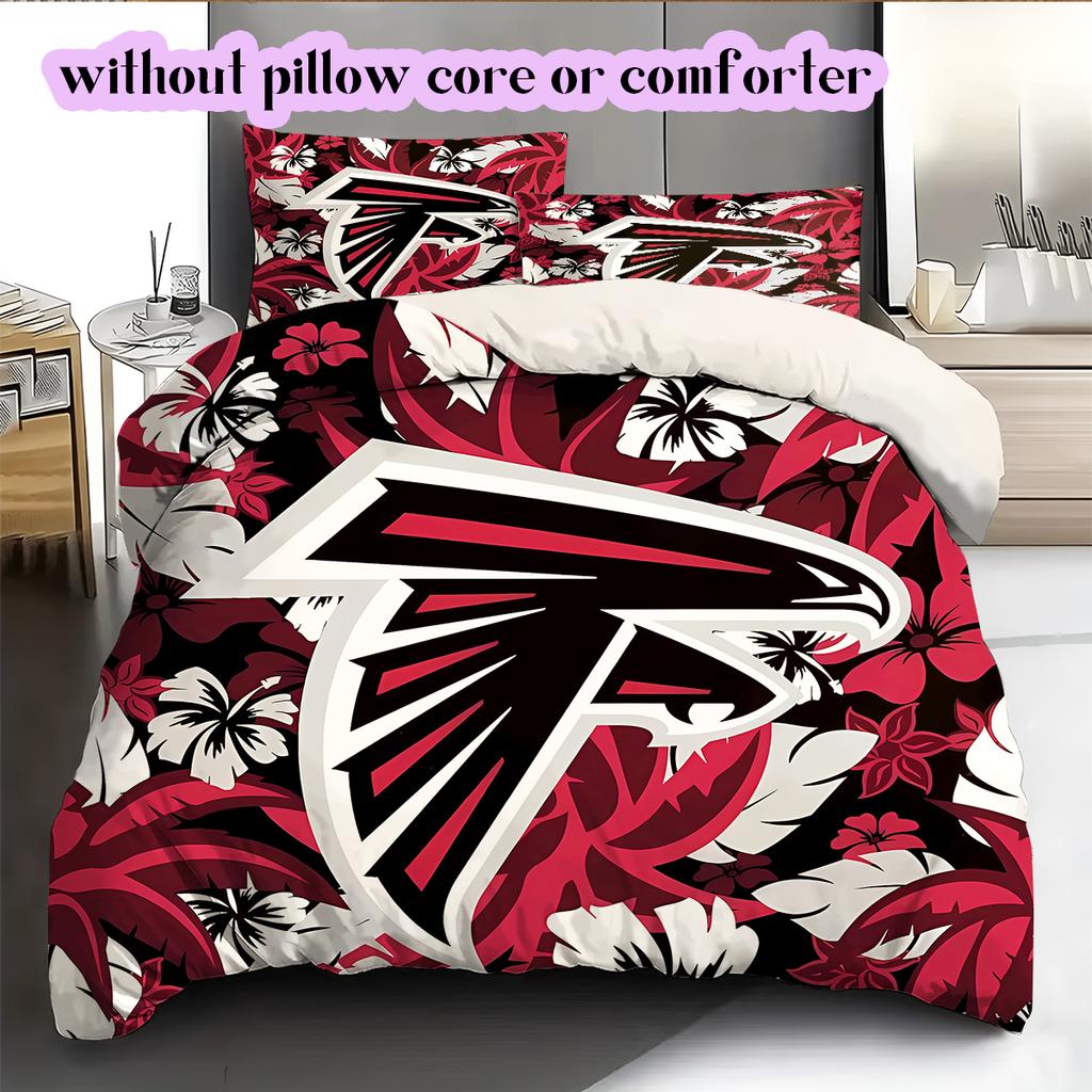 Voetbal Logo Patroon Beddengoed Dekbed Set Dekbedovertrek Kussensloop Huisdecoratie Verjaardagscadeau (1*dekbedovertrek+ 2*kussensloop, zonder vulling)