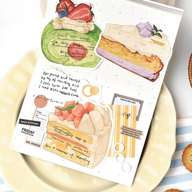 Lovely Cake Note Pad Simple Stickier Note Stickier Pad Sweet Station Series Stickier Note Memos Pad for Office Workers