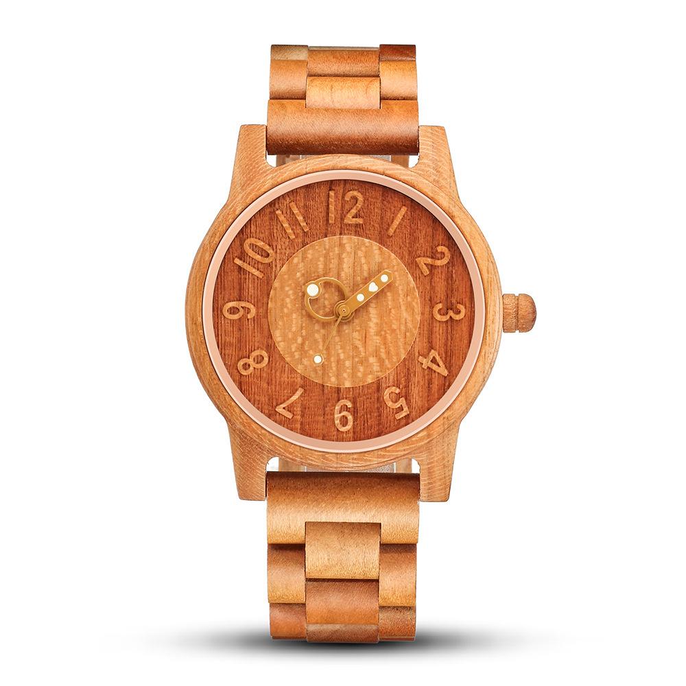 Fashion Men's Wooden Watch Multi-functional Quartz Movement Elegant Blend of Nature and Technology for Women Watch