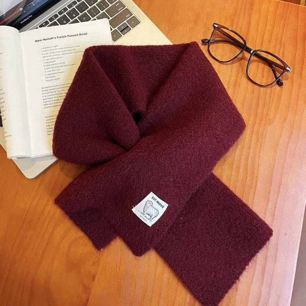 Fashion Design Cross Neck Scarf Soft Knitted Small Neck Scarves Autumn Winter Season