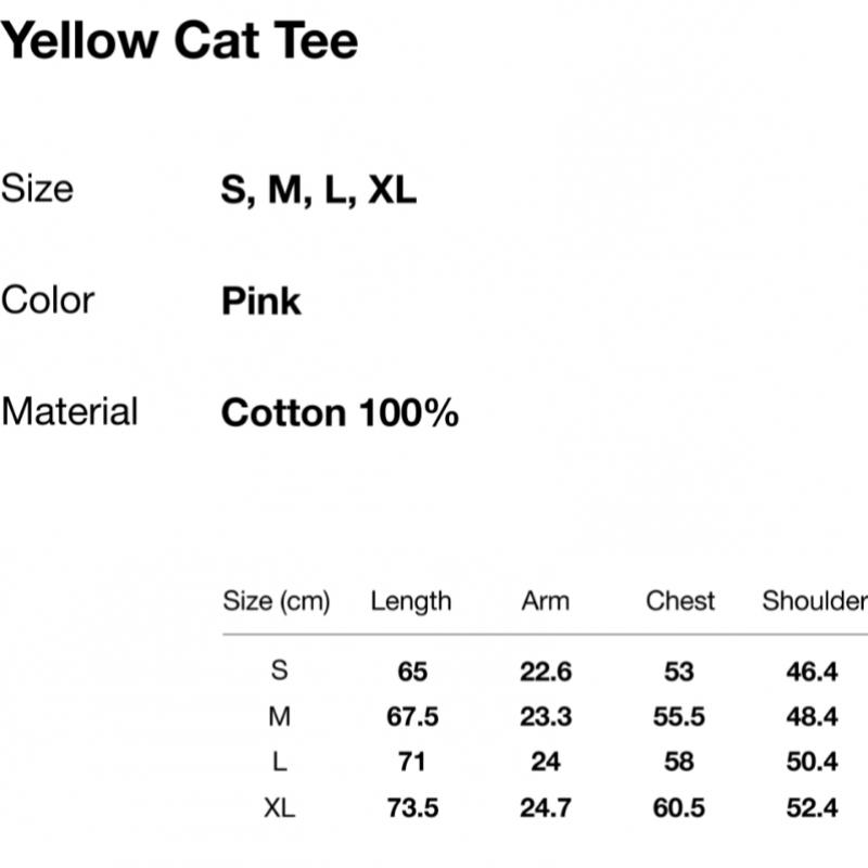 Thisisneverthat Yellow Cat Tee Pink