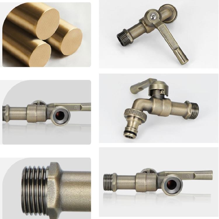 Metal Outdoor Garden Faucet Freeze Resistant Large Water Flows Spigot Easy Installation Strong Garden Water Valves