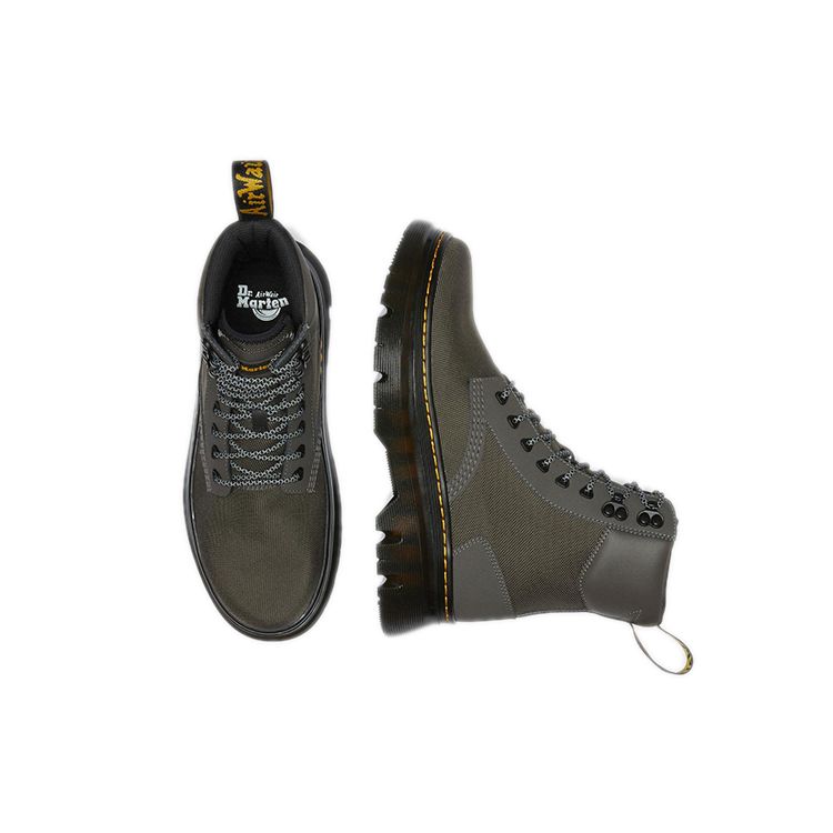 Dr. Martens Stivaletti Corti Stile Martin con Lacci e Punta Tonda Unisex Verde Militare Scuro 27017029