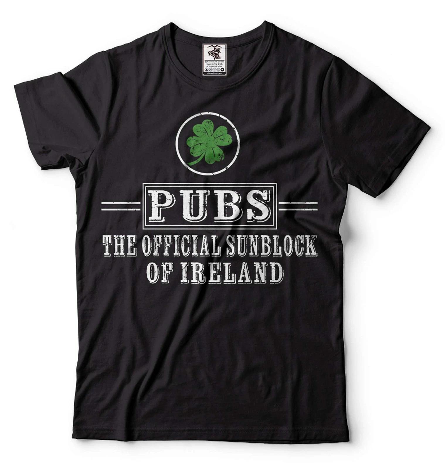 

Мужская забавная футболка Pubs Official sunblock of ireland на День Святого Патрика M