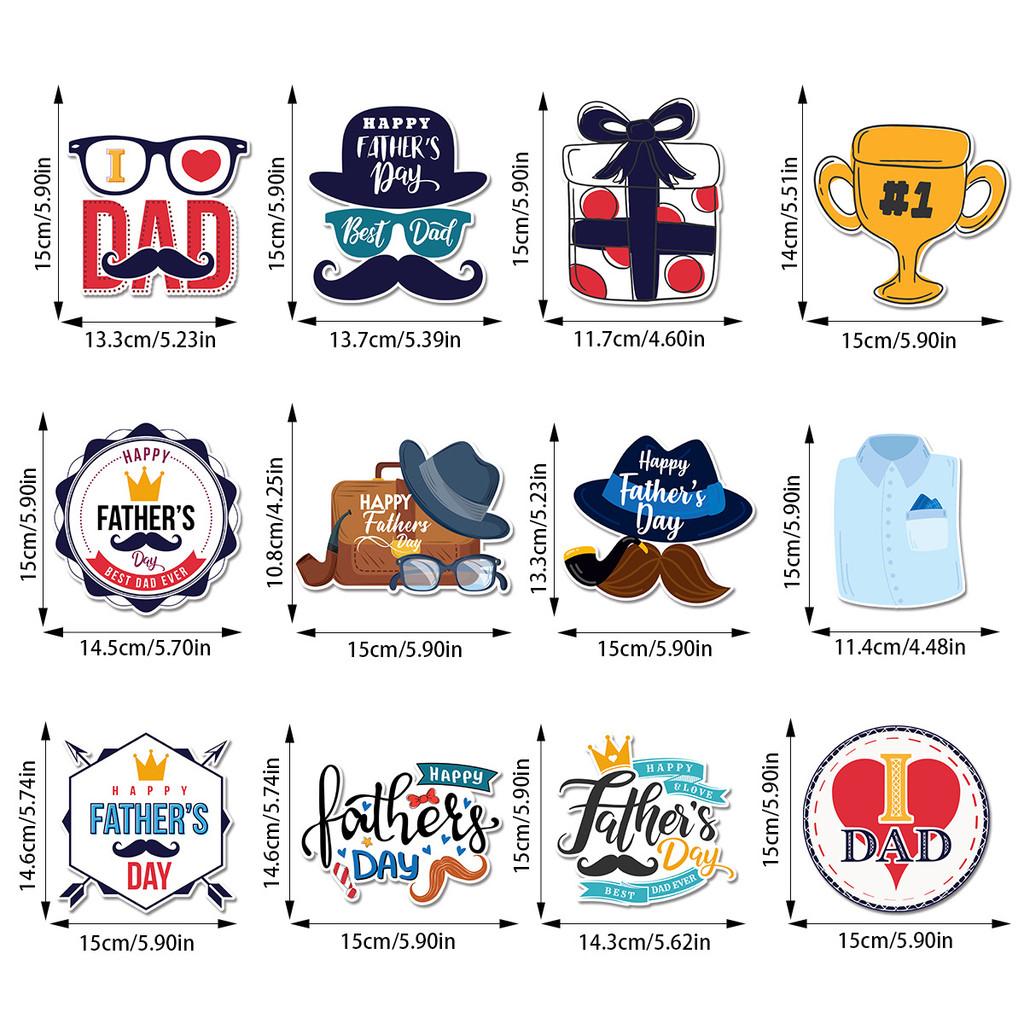 Theme Father Day Trophy Hat Gift Pattern Party Paper Hanging Decoration Pendant