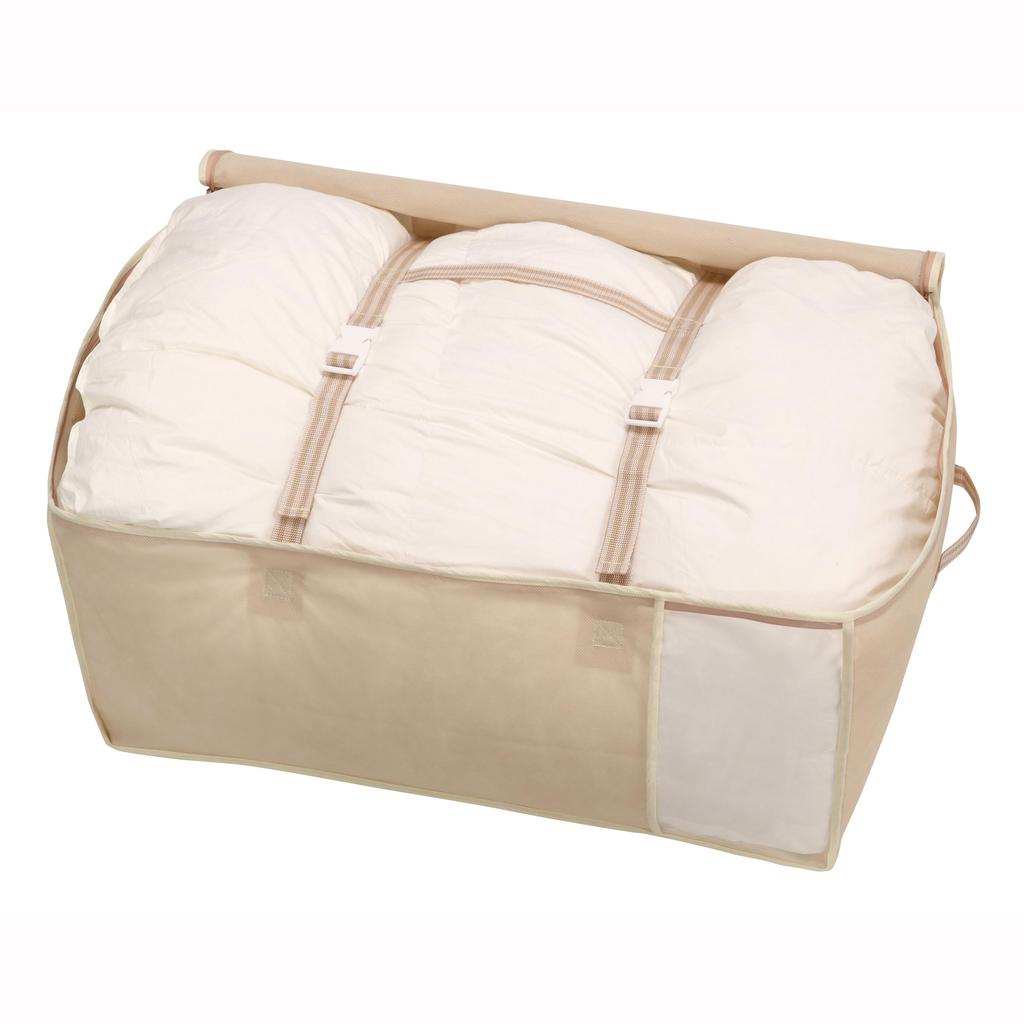 Towa Sangyo SN Down Comforter Storage Bag, Beige, Approx. 65 x 30 x 45 cm, Set of 2, Product Number 99573