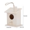 4Pcs Innovative Hanging Wooden Bird House Nests Ornament For Outdoor Garden Yard Decoration