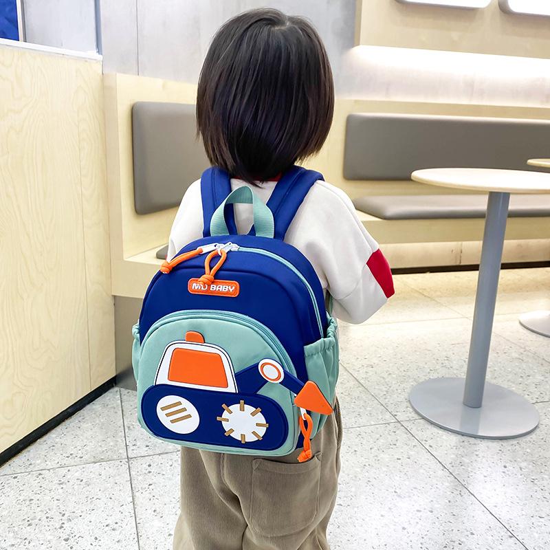 New Kids' Cartoon Car Backpack: Lightweight, Outdoor School Bag for Boys & Girls