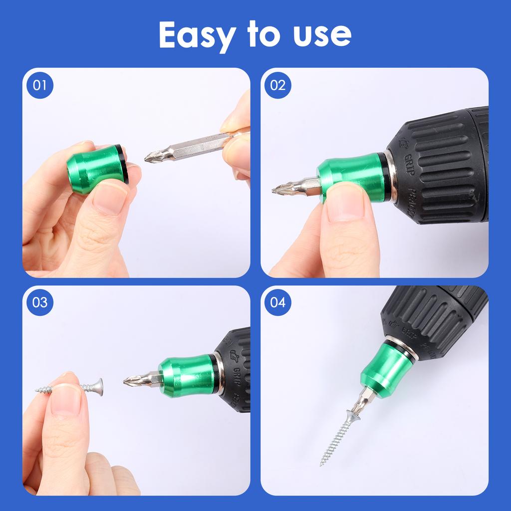 3/10Pcs Magnetic Screw Ring for Drill 1/4inch/6.35mm Hex Magnetic Screw Holder Magnetic Screwdriver Drill Bit Holder
