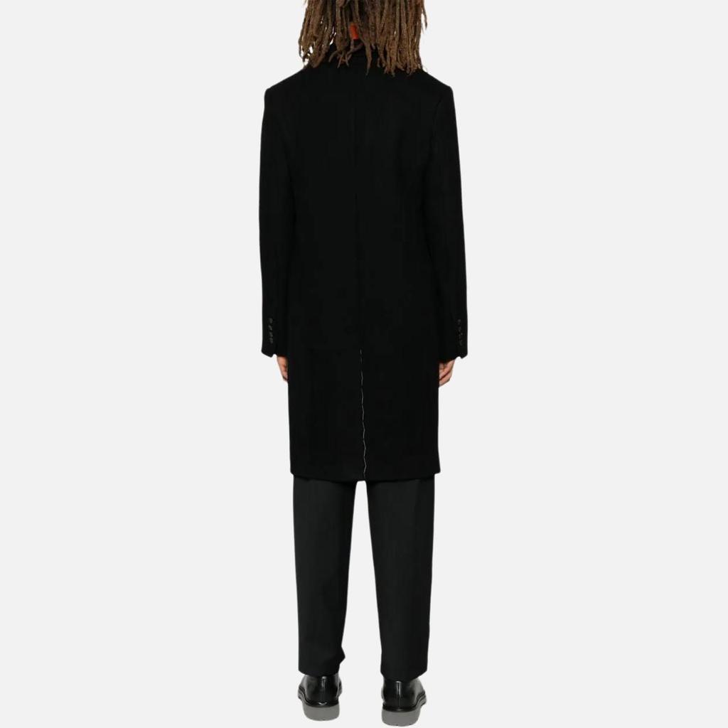 Amiparis single-breasted coat HCO010WV0049-BLACK
