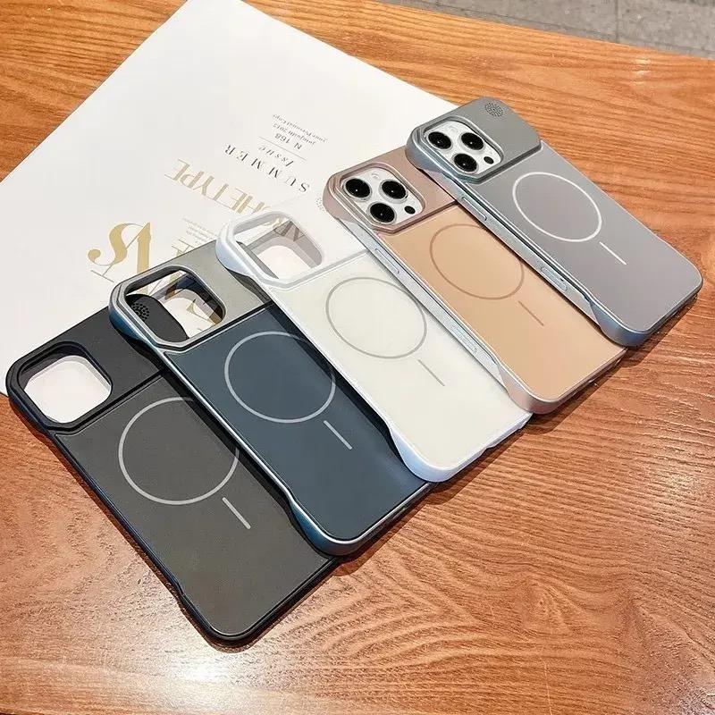Fragrance AG Frosted Frameless For Magsafe Magnetic Hard Case For iPhone 16 15 14 Plus 13 12 Mini 11 Pro Max Wireless Charging