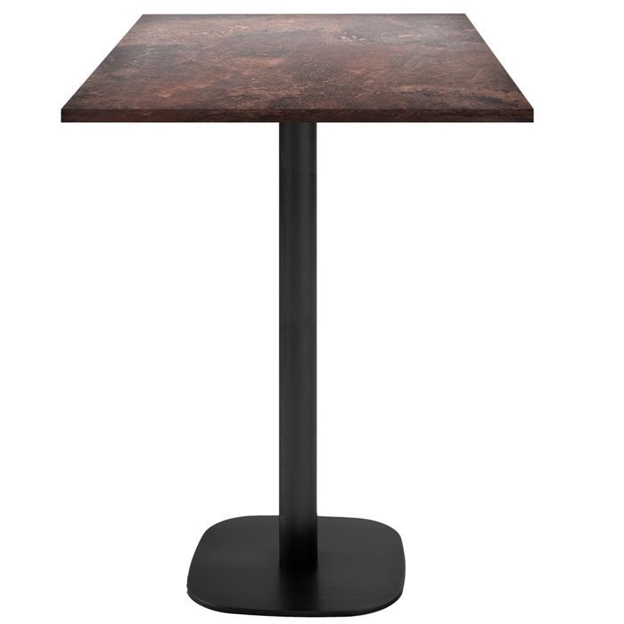 Mange-debout 60 x 60 cm - modèle Round rouille roc