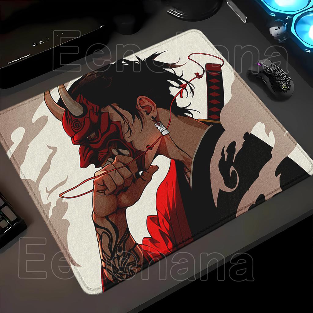 Japanese Oni Mask Girl small Mousepad Electronic Sports Keyboard Mouse Pad Gaming office Accessories Mouse Mat 40x45cm desk mat