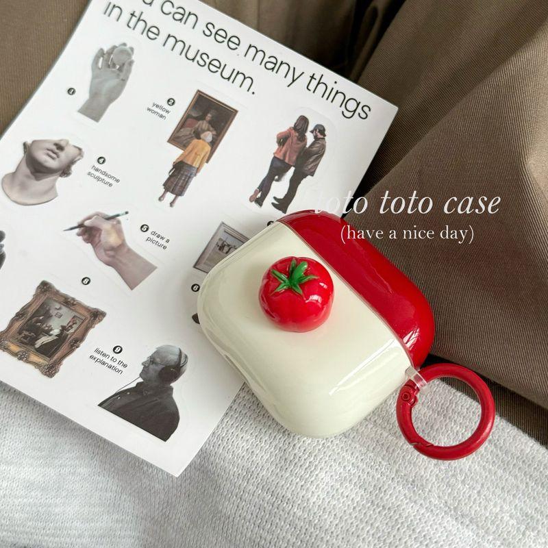 

Earphone Sleeves for Apple 2 Generation/Pro Wireless Bluetooth Protective Case Airpods3 Generation New Arrival Earphone Case Airpodspro2 Korean Style Apple AirPods Pro 2nd Generation Red stereo tomato