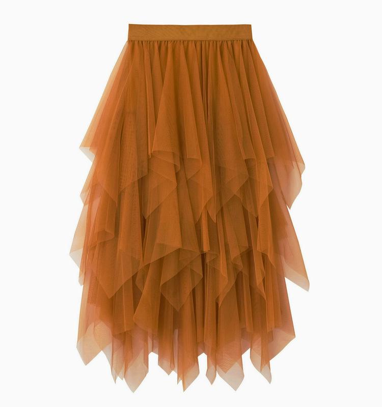 Falda de Malla Irregular de Hadas de Cintura Alta de Moda 2023 - Estilo Coreano de Primavera