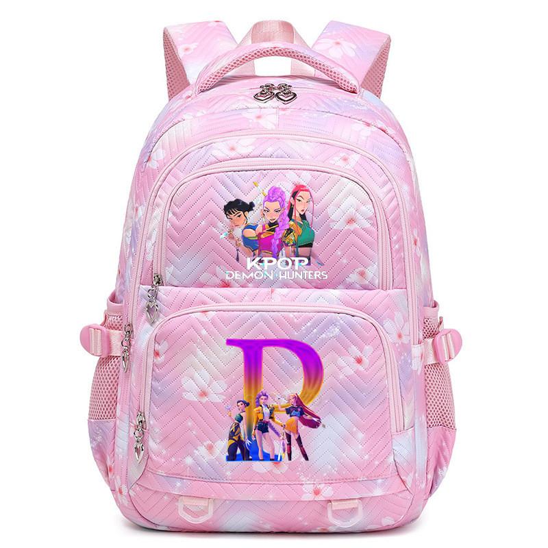 Kinder Mädchen Kpop Rumi Zoey Mira Buchstaben Aufdruck Student Schultasche Wasserdichter Rucksack