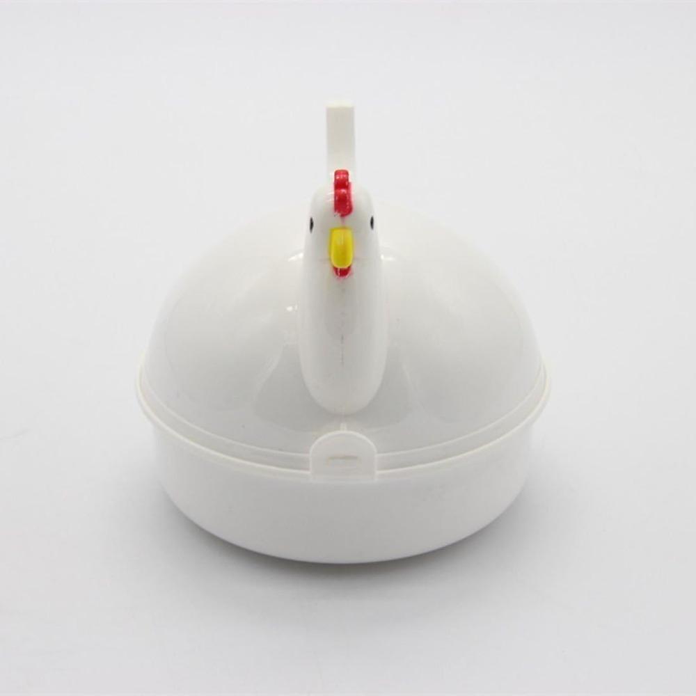 Chicken Shape Microwave Egg Cooker 4 Eggs Capacity Boiler Steamer Poacher for Omelet & Soft, Medium, Hard-Boiled Egg