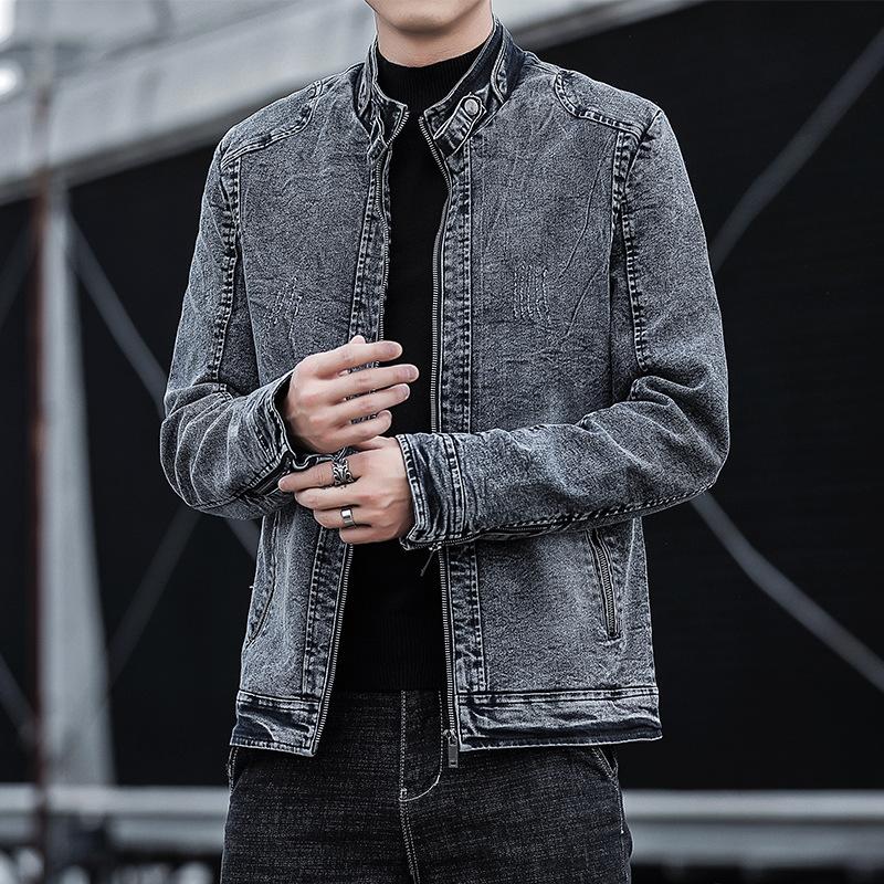 Veste en jean pour hommes, veste en peluche, vêtements d'automne et d'hiver pour hommes, nouvelle tendance coréenne, vêtements pour hommes