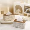 Wave Tissue Box - Simple and Elegant Household Dining Table Coffee Table Tissue Box - High-end and Spacious Tissue Paper Storage Box for Meals