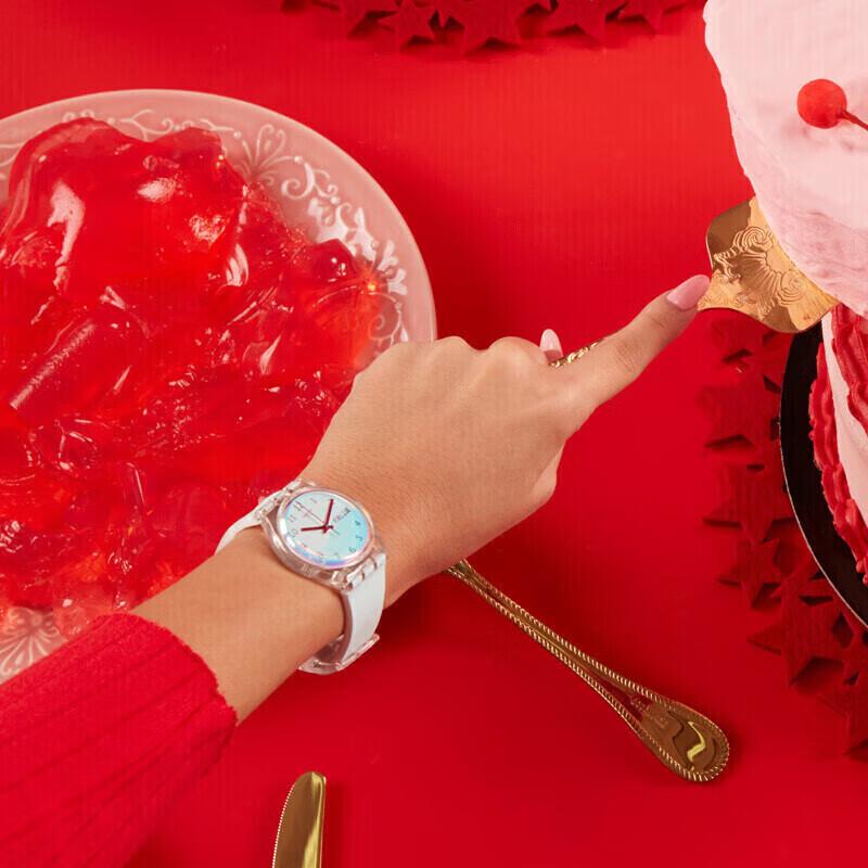 Swatch SO29K704-S14 Dazzling White Aurora 2.0 Quartz Watch