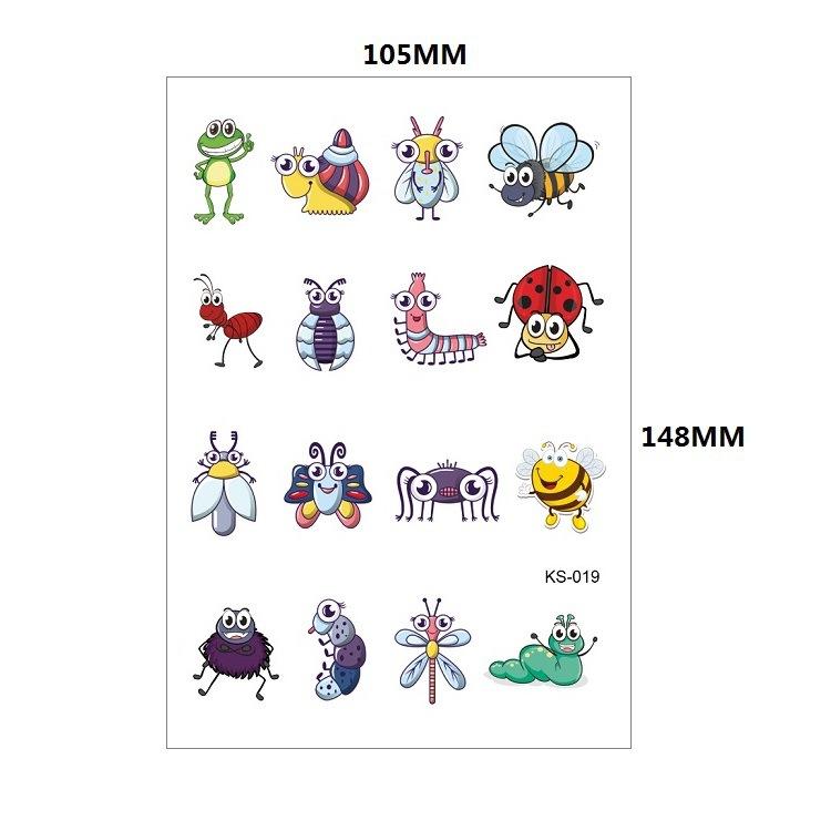 

Детские наклейки для татуировок с блестками, золотой пылью, мультяшной бабочкой, радугой, насекомым, подсолнухом, набор цветов, милые наклейки 105*148MM