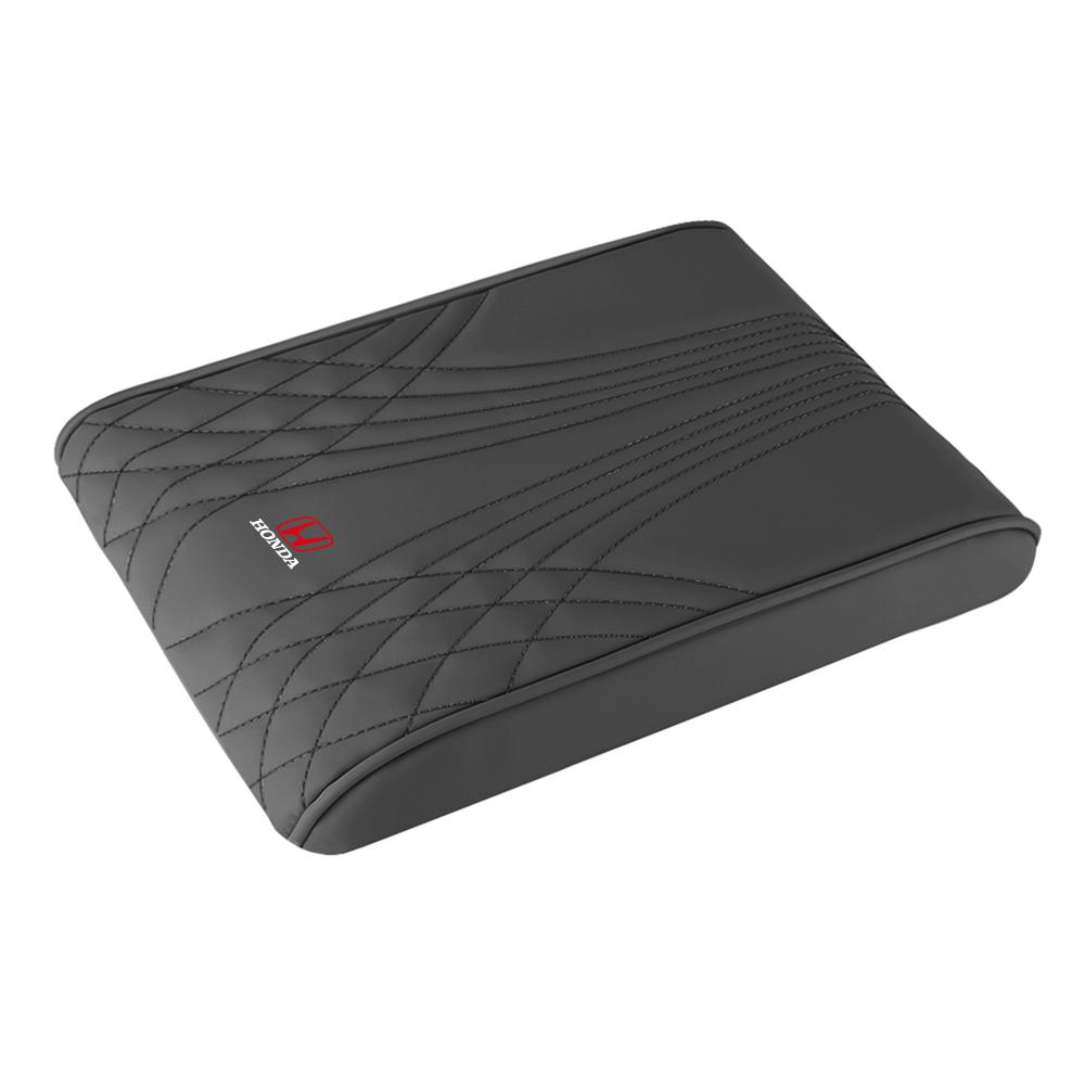PU Leather Car Armrest Mat Center Console Arm Rest Protection Cushion Auto Storage Box Cover Pad For Honda Civic Mugen Accord
