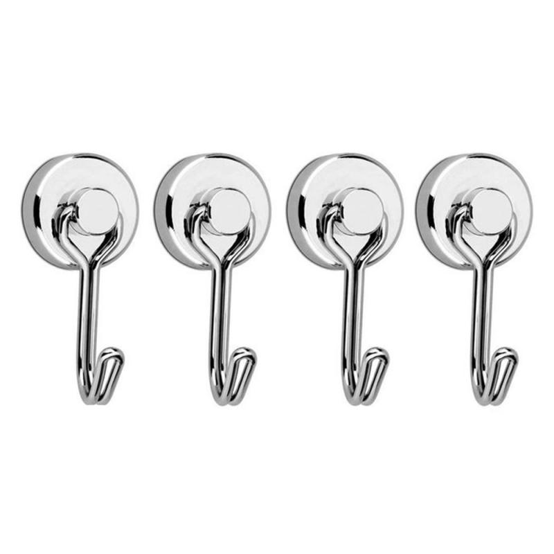 Heavy Duty Magnetic Hook Multi-Purpose Strong Neodymium Magnets Hooks For Home Kitchen Refrigerator Grill Key Cup Wreath Holder