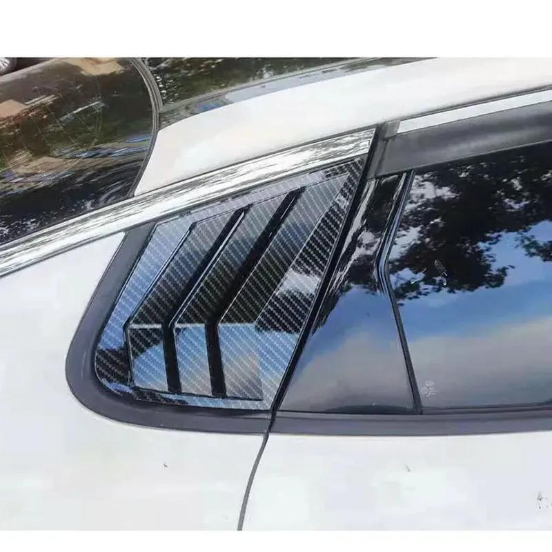 For Kia Optima K5 Sedan 2016- Car Rear Louver Window Side Shutter Cover Trim Sticker Vent Scoop ABS Carbon Fiber Accessories
