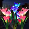 LED Solar Lily Flower Lights Outdoor Waterproof Lawn Lamp for Garden Villa Patio Home Decorative Night Lighting Landscape Lamps