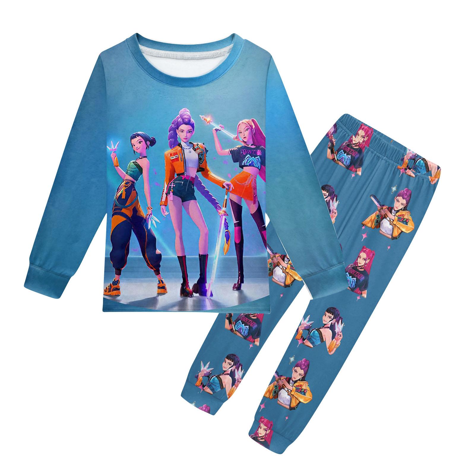 

Комплекты из двух предметов: топы и брюки для девочек и мальчиков 130 небесно-голубой