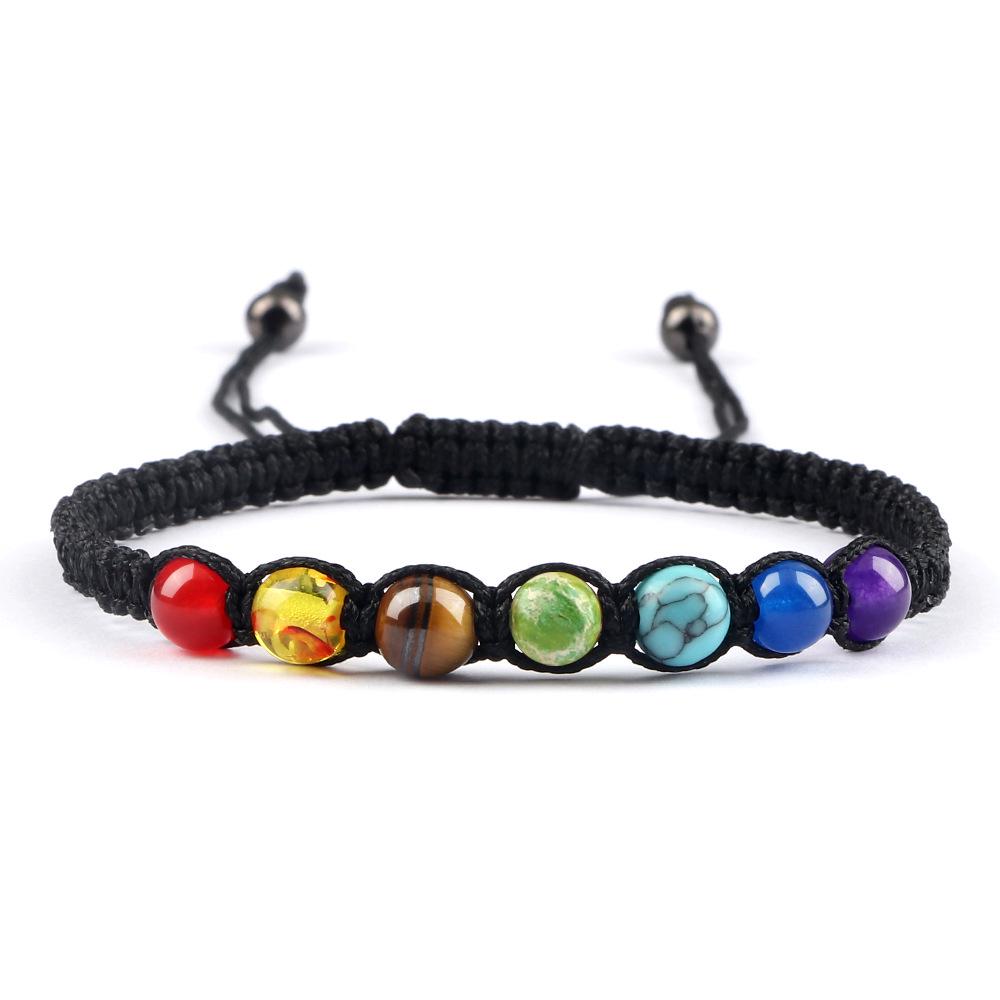 Handmade Seven-Color Yoga Energy Bead Bracelet