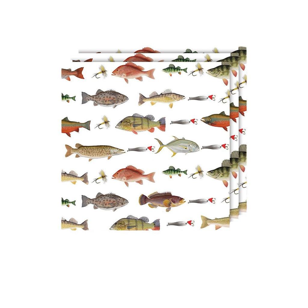Cross-border Fishing Theme Party Supplies: Paper Plates, Flags, Napkins, and Creative Decorations Set