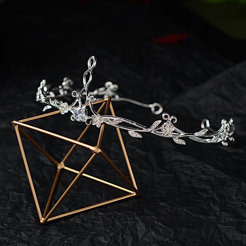 Crown Tiara Bride Super Fairy Princess Wedding Dress Tiara Simple and Elegant Queen Wedding Birthday Gift