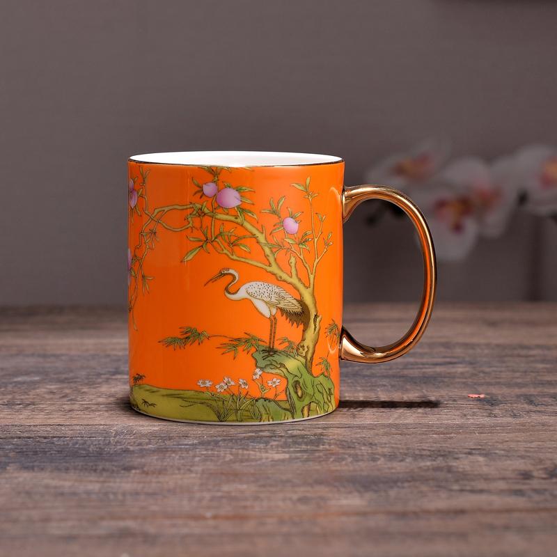 

Ceramic Coffee Cup Chinese Style Milk Cup Couples Cup Breakfast Cup Home Afternoon Office Tea Cup Ceramic Gift Cup белый