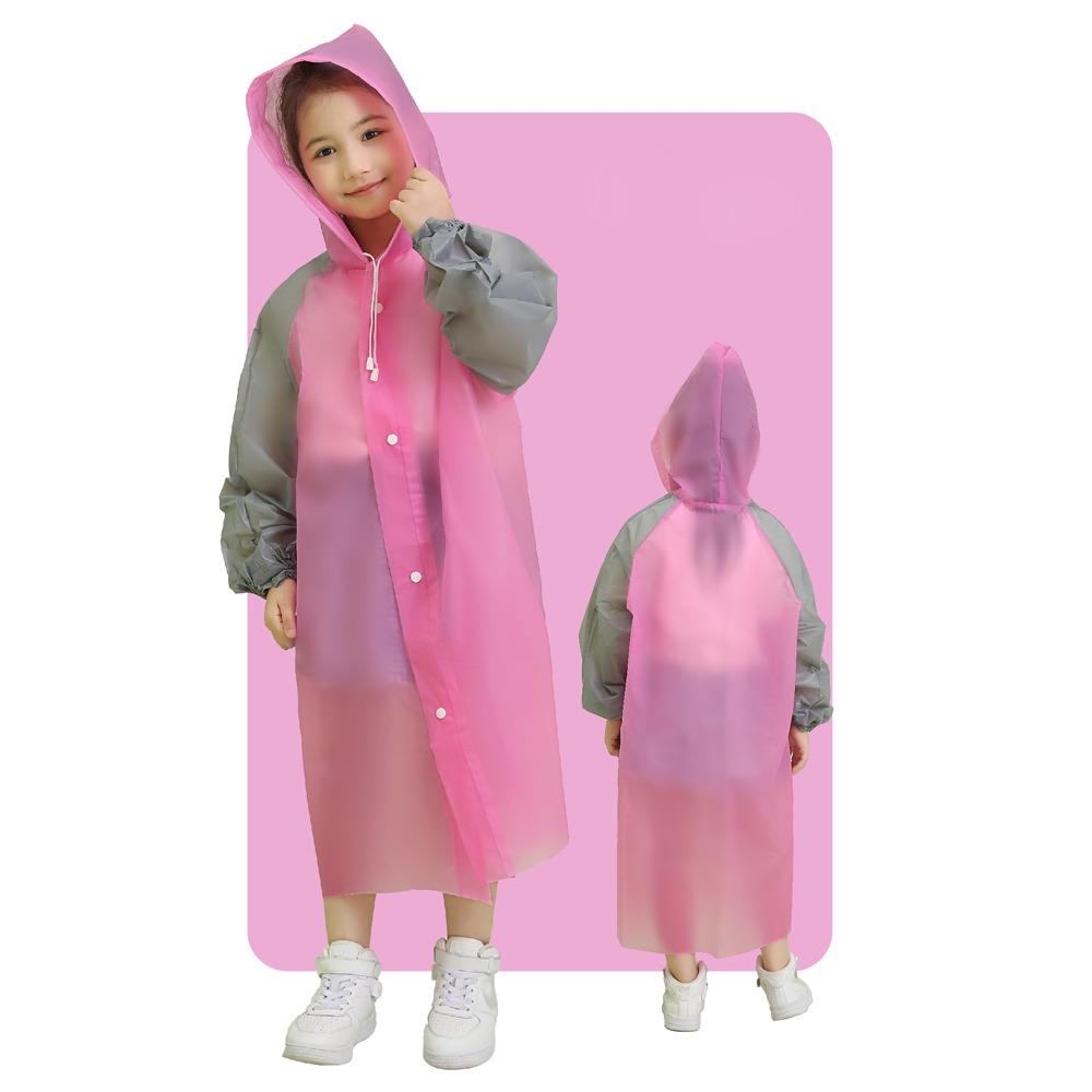 New Non-disposable Children's Full-body Raincoat Primary School Students One-piece Thickened Raincoat EVA Children's Raincoat