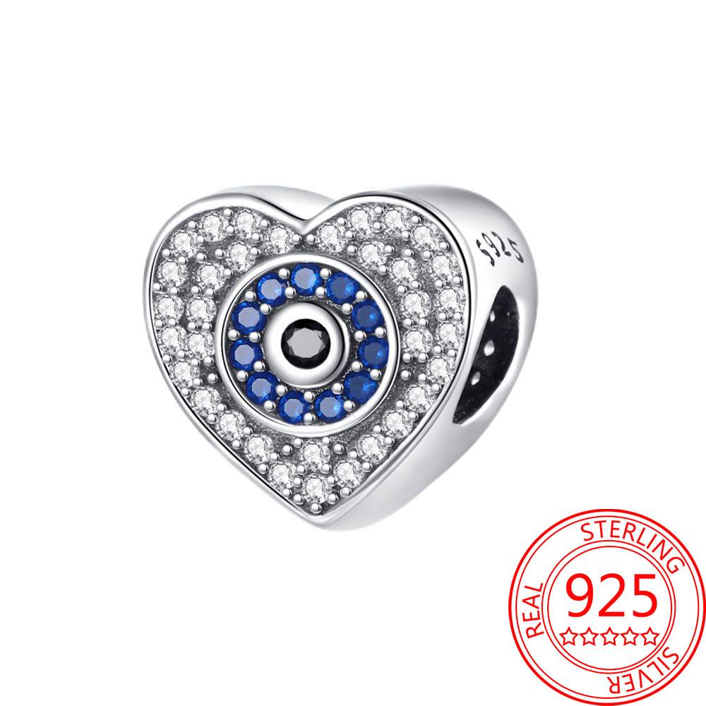 Mysterious Copper Love Evil Eyes Celtic Knot Palm Pendant Beads Safety Clip Fit Brand Bracelet Premium Gift Diy