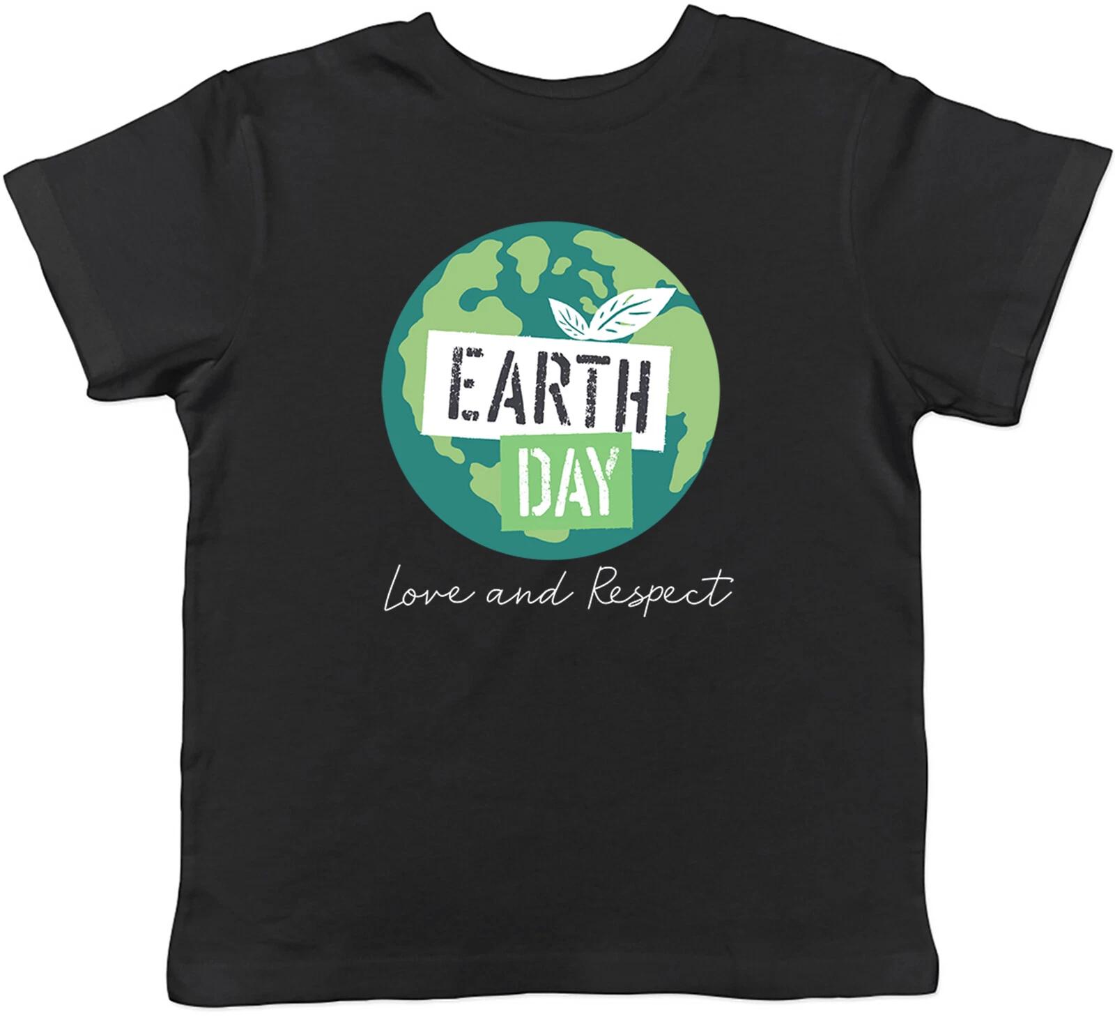 Earth Day Love & Respect Climate Childrens Kids T-Shirt Boys Girls Gift 100