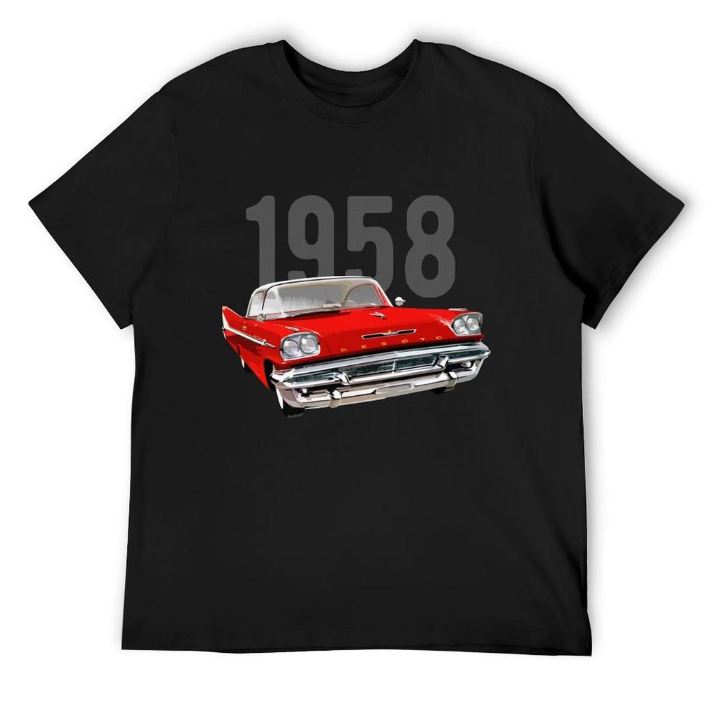 1958 Desoto Antique Car T-Shirt Cotton Man T-shirts Cute Clothes for a Boy Heavyweights Clothes for Men