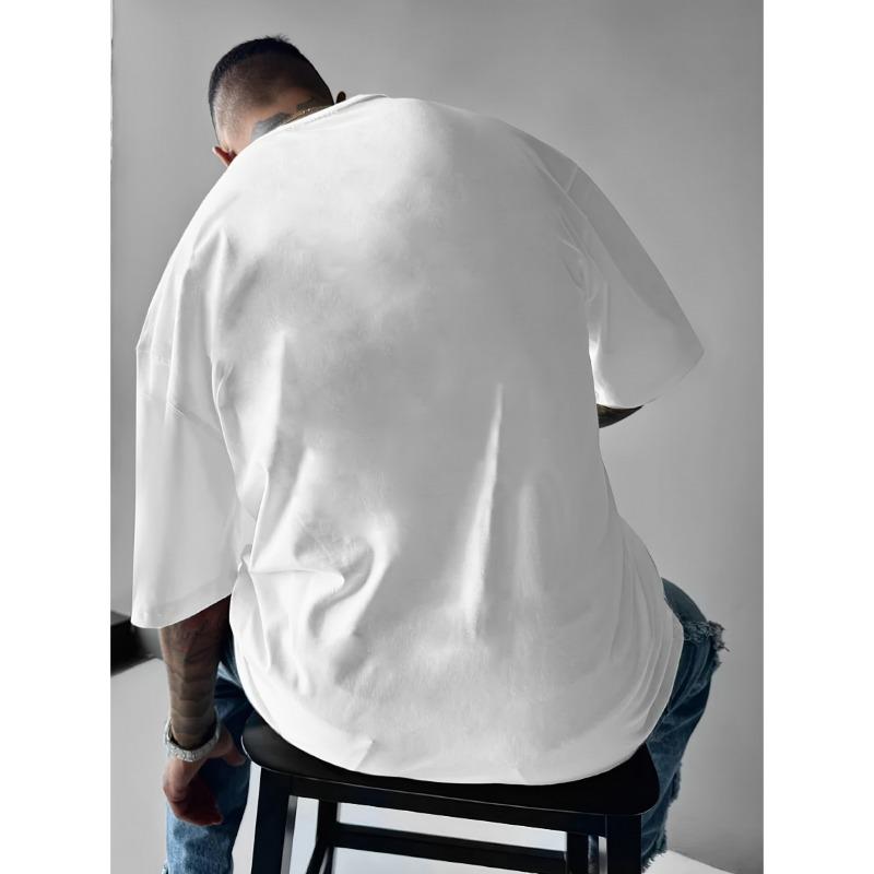 Men'S Casual T-Shirt with a Surfing Shaka Gesture Print, Stylish And Versatile Summer Short-Sleeve Round-Neck Tee, Plus Size