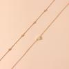 European and American Jewelry, Simple Love Multi-layer Collarbone Chain, Personalized Fashion and Versatile Temperament Peach Heart Necklace Women