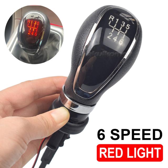 Nová červená LED hlavice řadicí páky manuální 5&6rychlostní páka hlavice pro Vauxhall Buick Opel Astra Insignia 2009-2013
