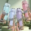 1PC London Bridge Landmark Print 750ml Color Plastic Sports Water Bottle Leakproof Flip Straw Lid Suitable for Sports Office Home Use