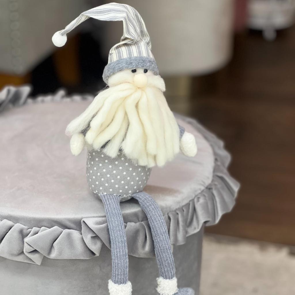 Vivienne with Swinging Christmas Ornament "Santa Legs, 27.5cm, Gray" QAH21/038A