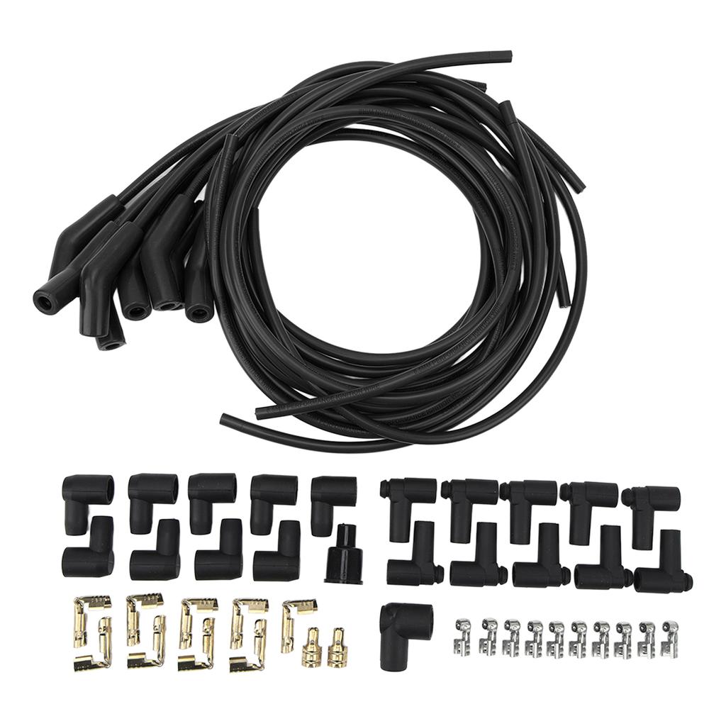45 degrees  135 degrees  Sparking Plug Ignition Wire Set with Dustproof Cover High Performance 8.5mm Diameter