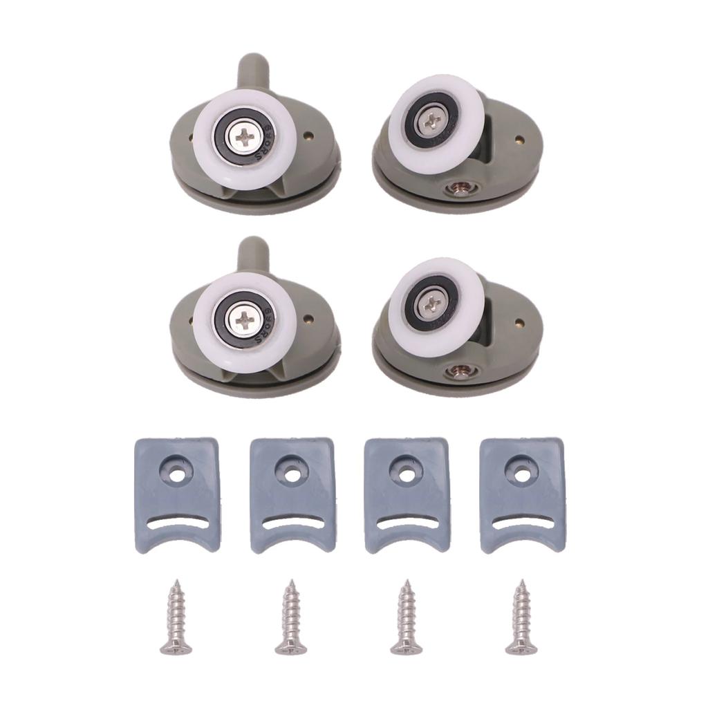Bathroom Renovation Rollers Set Compatible With 4-6mm Glass Complete Roller Set Plastic And Brass Construction