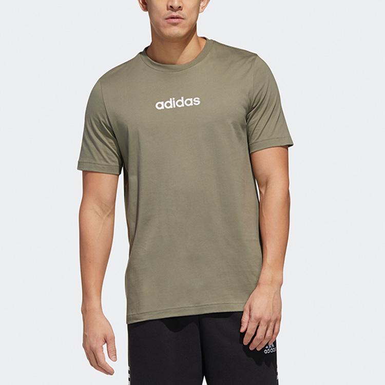 Adidas Essentials Big Logo T-Shirt Men Tops Trace-Green GD5461
